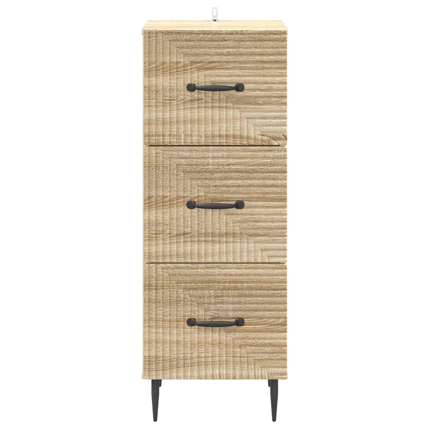 vidaXL Drawer Cabinet Sonoma Oak 33 x 34.5 x 89.5 cm Engineered Wood