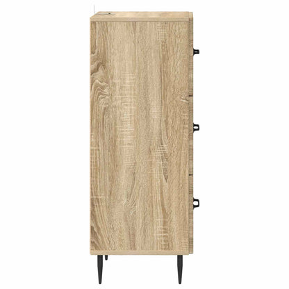 vidaXL Drawer Cabinet Sonoma Oak 33 x 34.5 x 89.5 cm Engineered Wood