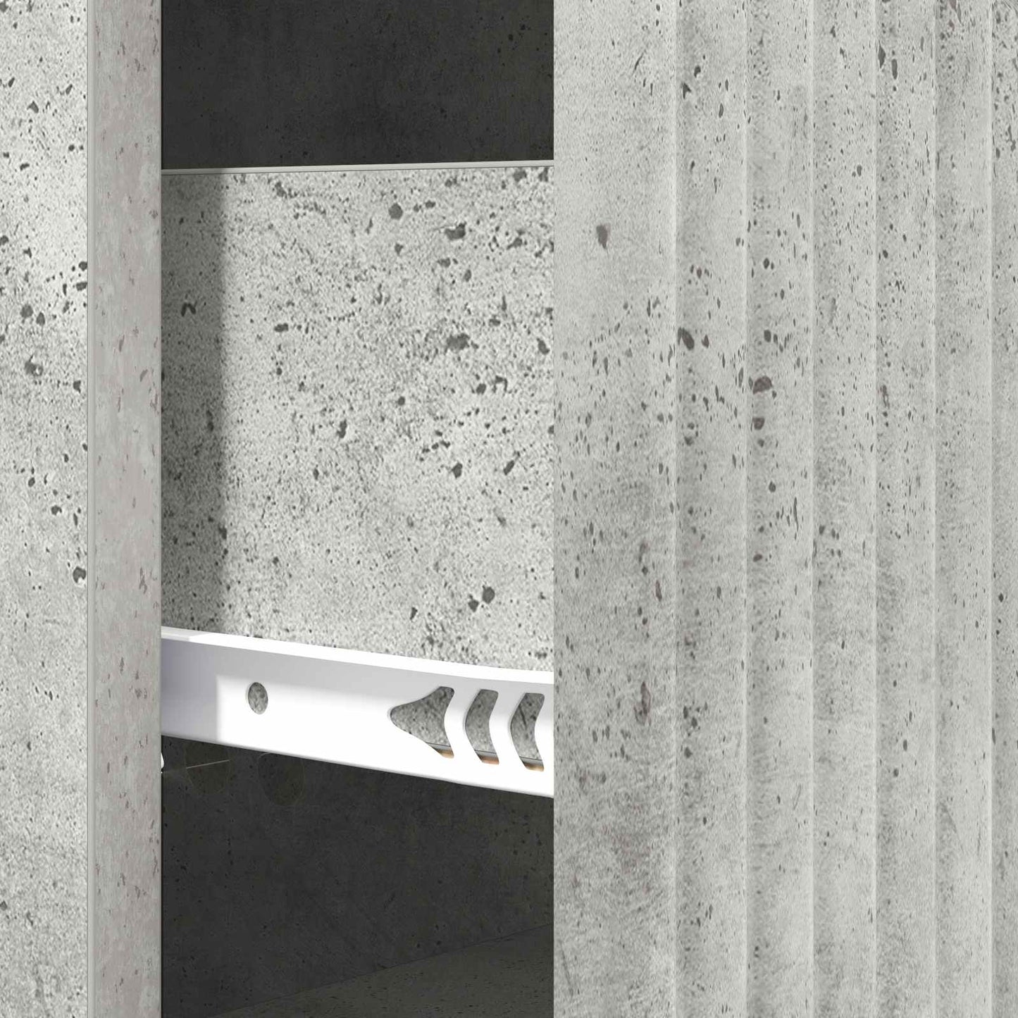 vidaXL Drawer Cabinet Concrete Grey 33 x 34.5 x 89.5 cm