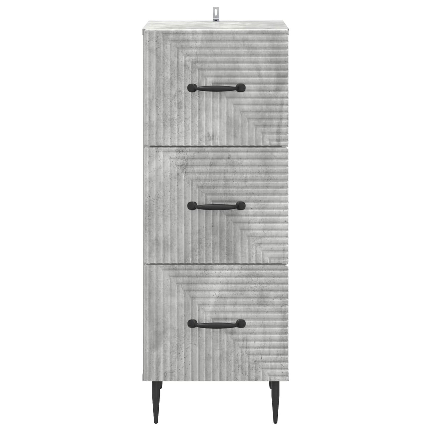 vidaXL Drawer Cabinet Concrete Grey 33 x 34.5 x 89.5 cm