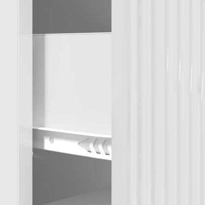 vidaXL Drawer Cabinet High Gloss White 33 x 34.5 x 89.5 cm