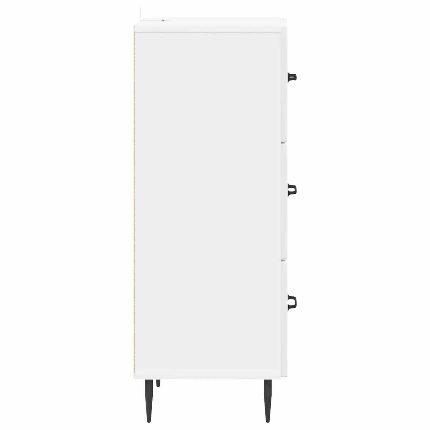 vidaXL Drawer Cabinet High Gloss White 33 x 34.5 x 89.5 cm
