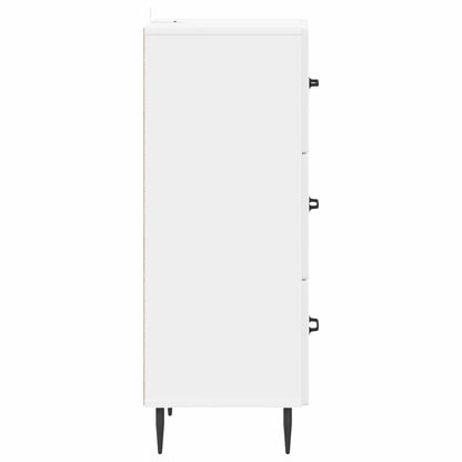 vidaXL Drawer Cabinet High Gloss White 33 x 34.5 x 89.5 cm