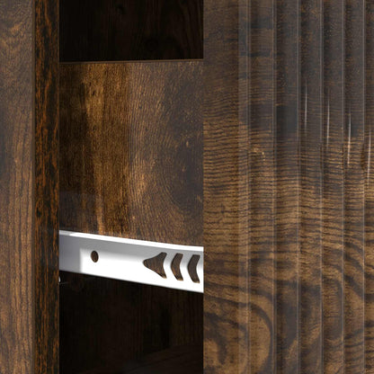 vidaXL Drawer Cabinet Smoked Oak 33 x 34.5 x 89.5 cm Engineered Wood