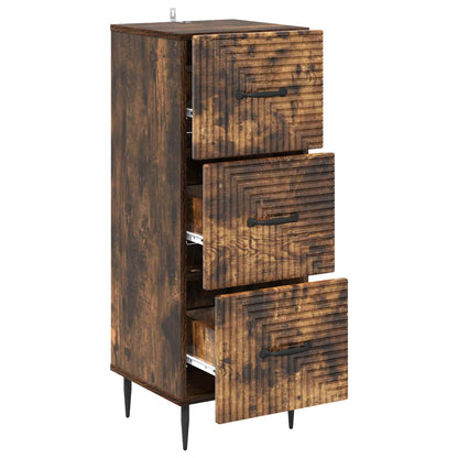 vidaXL Drawer Cabinet Smoked Oak 33 x 34.5 x 89.5 cm Engineered Wood