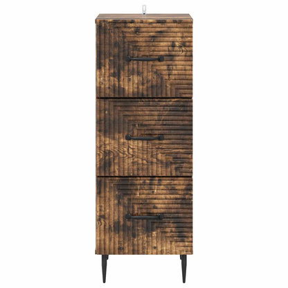 vidaXL Drawer Cabinet Smoked Oak 33 x 34.5 x 89.5 cm Engineered Wood