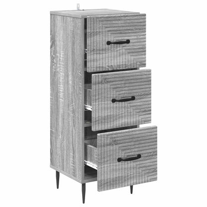 vidaXL Drawer Cabinet Grey Sonoma 33 x 34.5 x 89.5 cm Engineered Wood