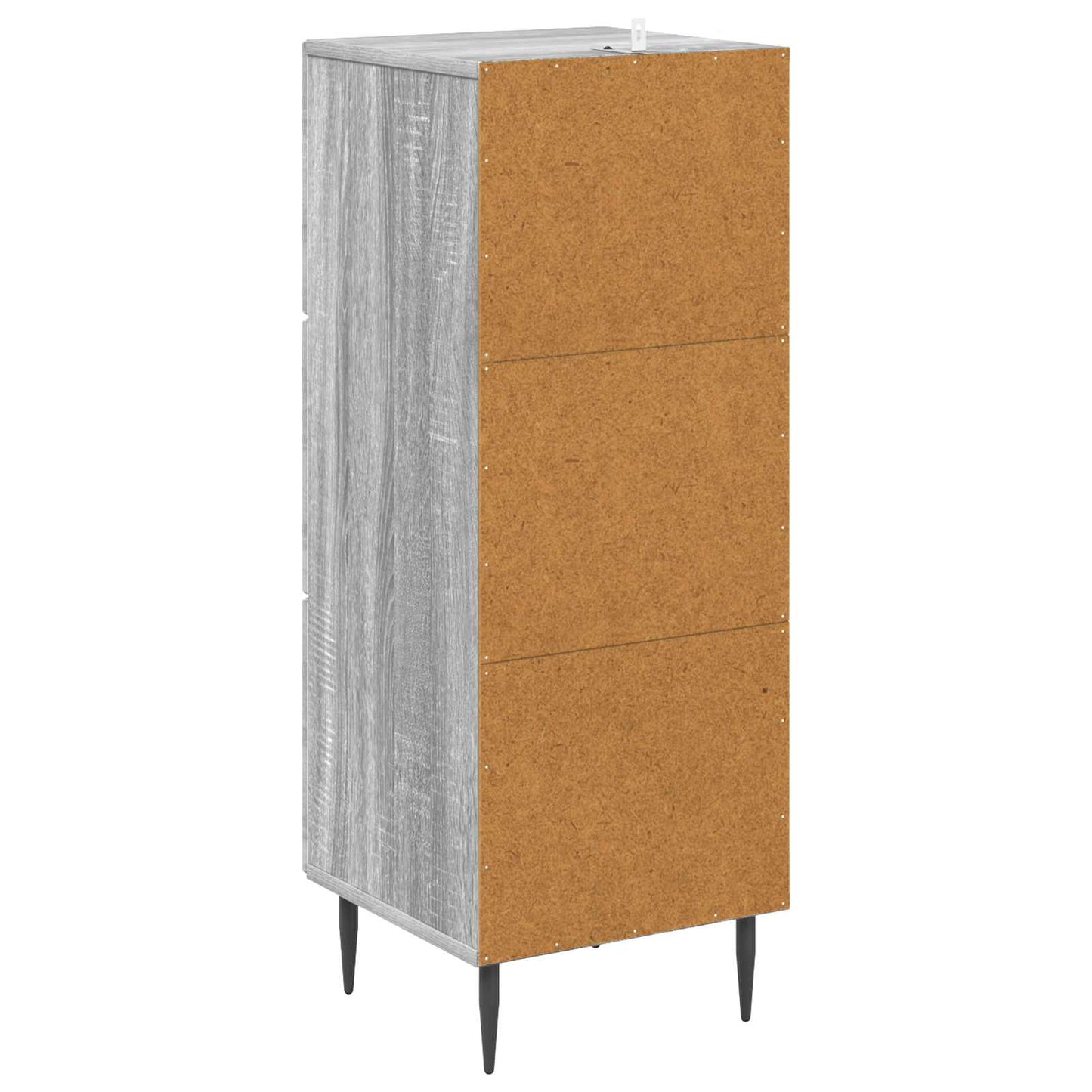 vidaXL Drawer Cabinet Grey Sonoma 33 x 34.5 x 89.5 cm Engineered Wood