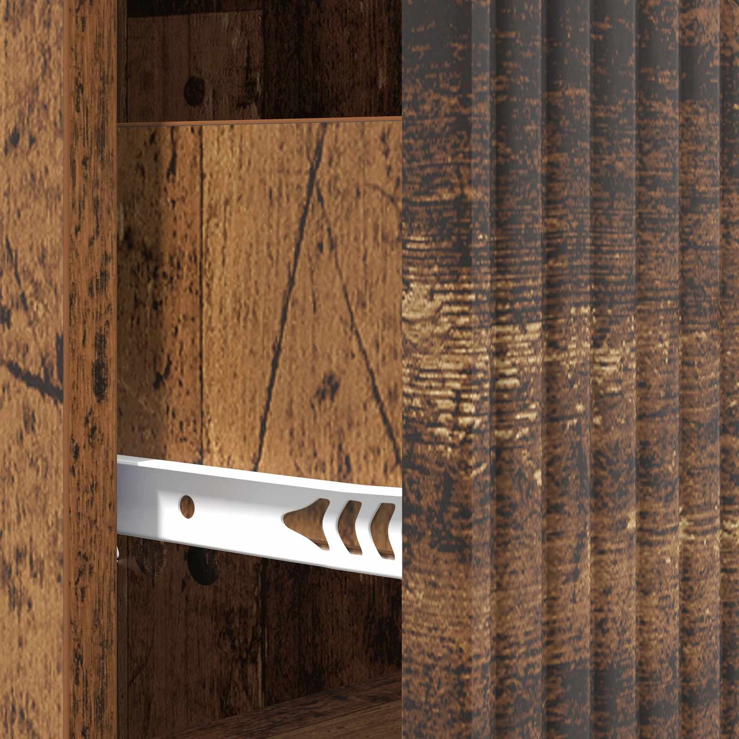 vidaXL Drawer Cabinet Old Wood 33 x 34.5 x 89.5 cm Engineered Wood