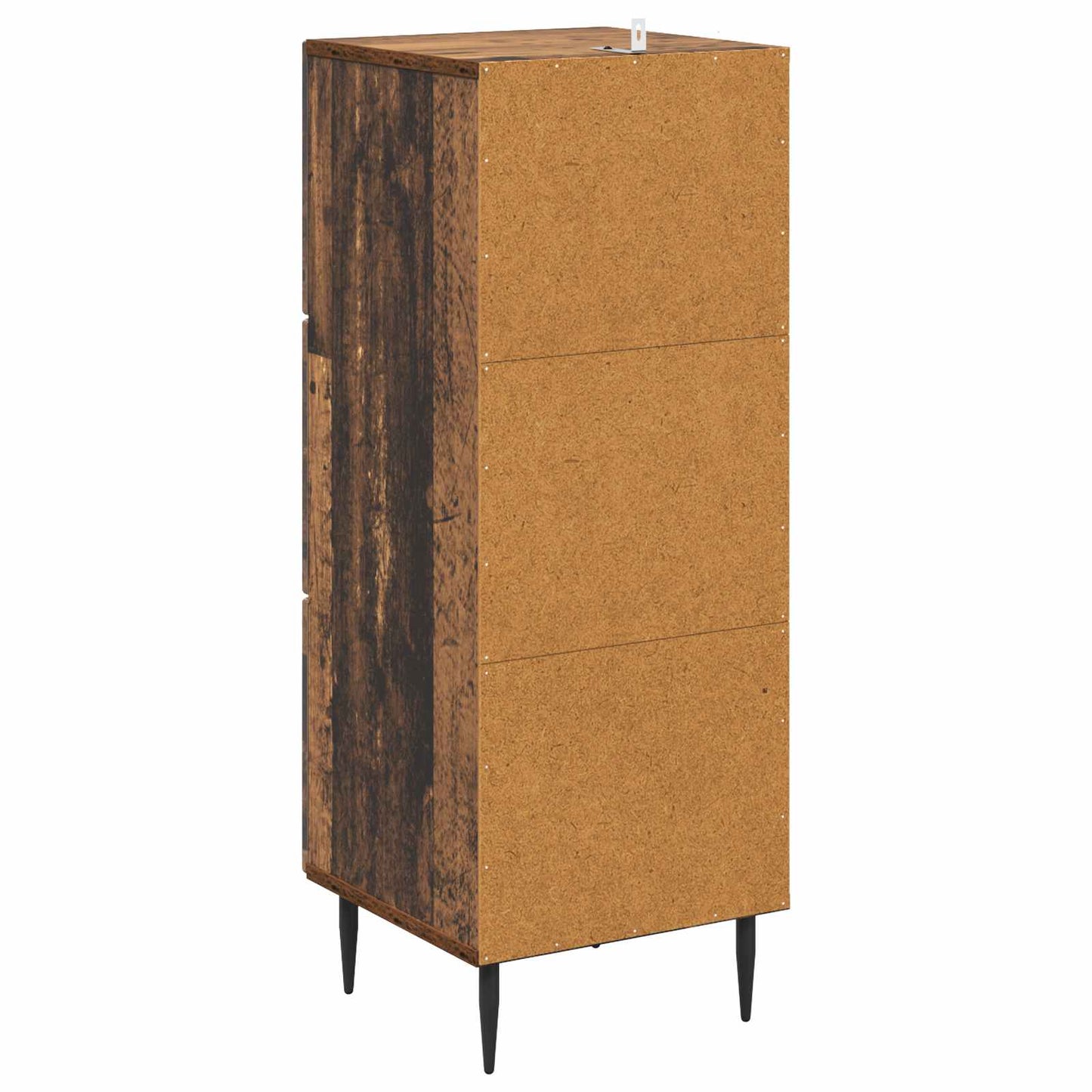 vidaXL Drawer Cabinet Old Wood 33 x 34.5 x 89.5 cm Engineered Wood