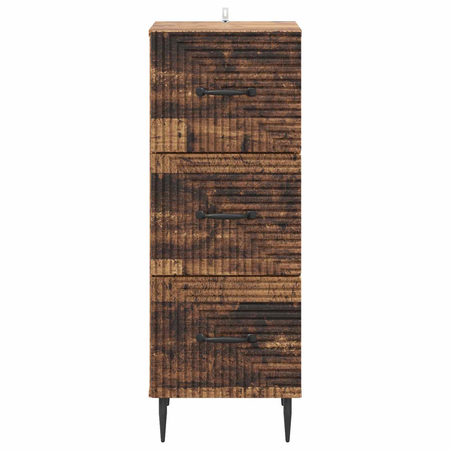 vidaXL Drawer Cabinet Old Wood 33 x 34.5 x 89.5 cm Engineered Wood