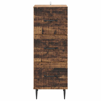 vidaXL Drawer Cabinet Old Wood 33 x 34.5 x 89.5 cm Engineered Wood