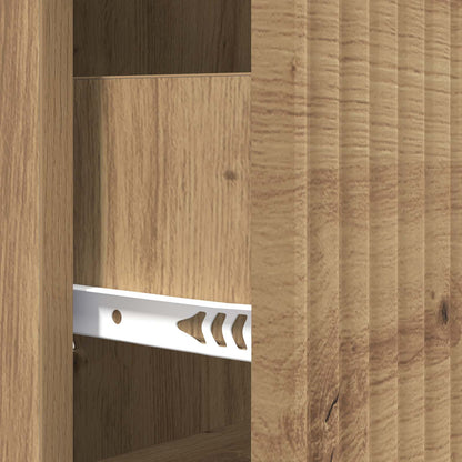 vidaXL Drawer Cabinet 33 x 34.5 x 89.5 cm Engineered Wood Artisan Oak