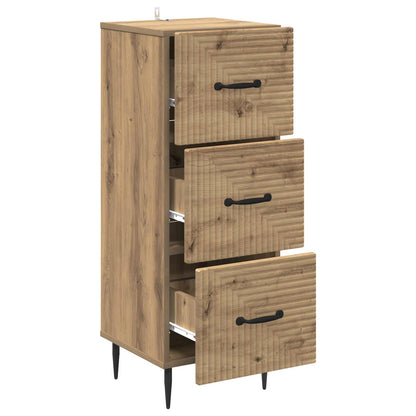 vidaXL Drawer Cabinet 33 x 34.5 x 89.5 cm Engineered Wood Artisan Oak