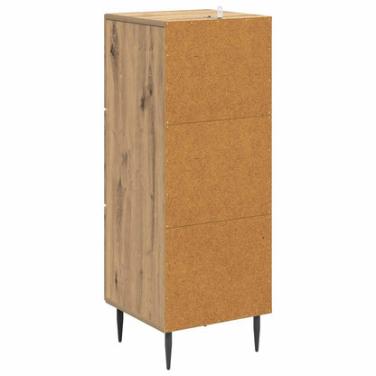 vidaXL Drawer Cabinet 33 x 34.5 x 89.5 cm Engineered Wood Artisan Oak