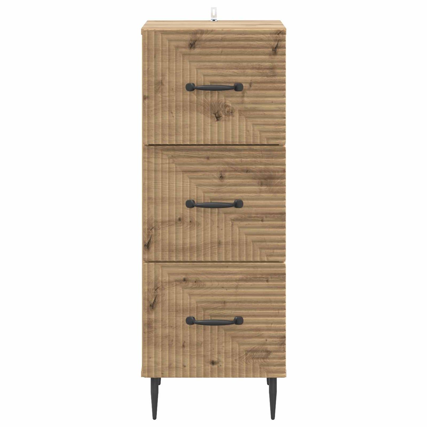 vidaXL Drawer Cabinet 33 x 34.5 x 89.5 cm Engineered Wood Artisan Oak