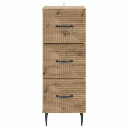 vidaXL Drawer Cabinet 33 x 34.5 x 89.5 cm Engineered Wood Artisan Oak