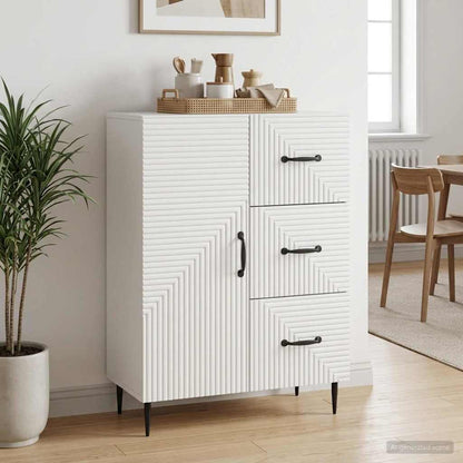 vidaXL Sideboard with Drawer White 66 x 34.5 x 89.5 cm Engineered Wood