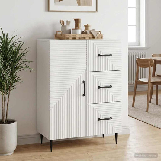 vidaXL Sideboard White 66 x 34.5 x 89.5 cm Engineered Wood