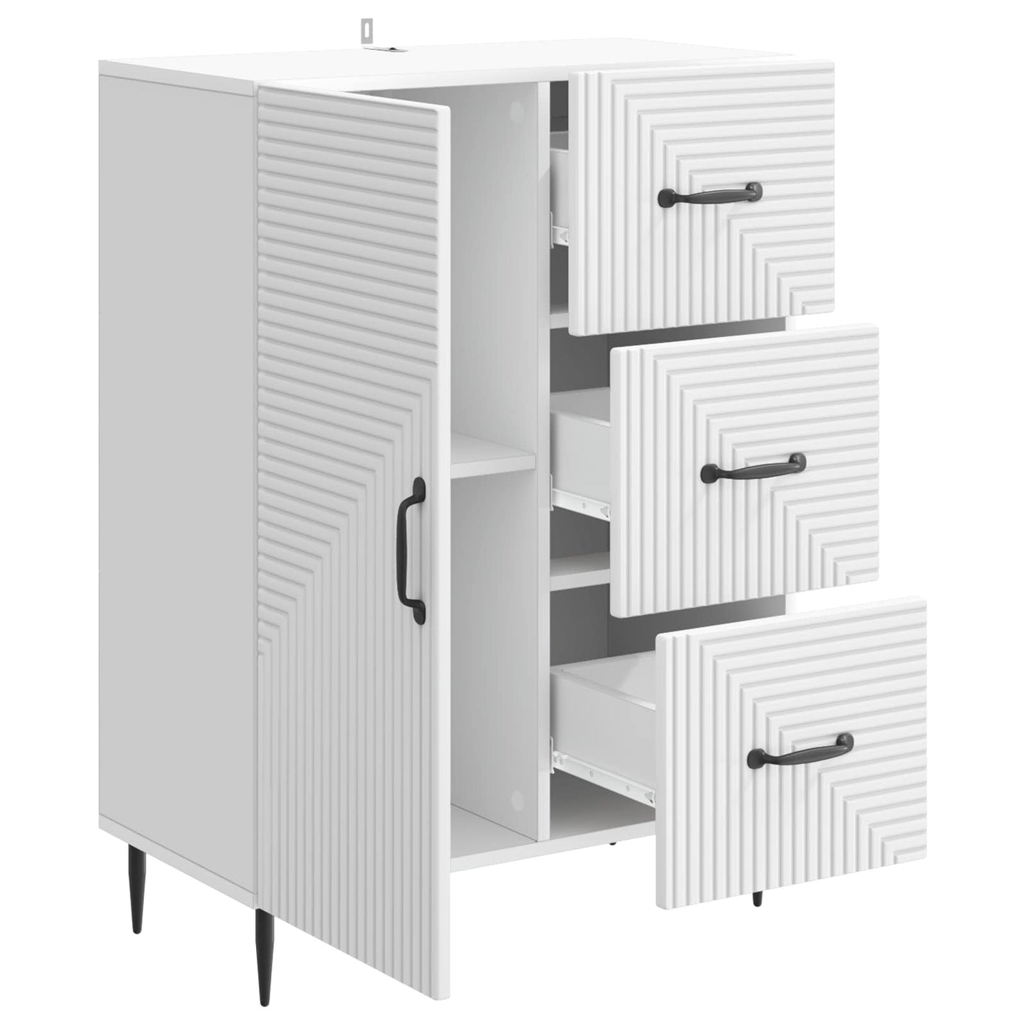 vidaXL Sideboard White 66 x 34.5 x 89.5 cm Engineered Wood