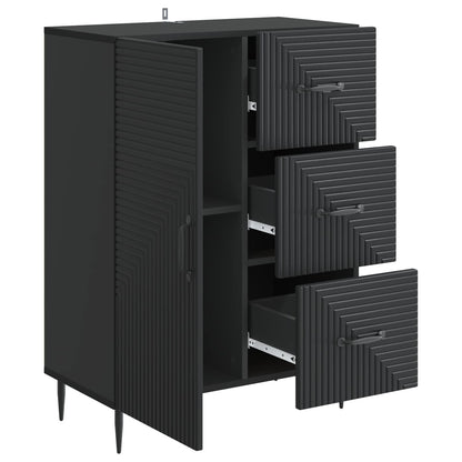 vidaXL Sideboard with Drawer Black 66 x 34.5 x 89.5 cm Engineered Wood
