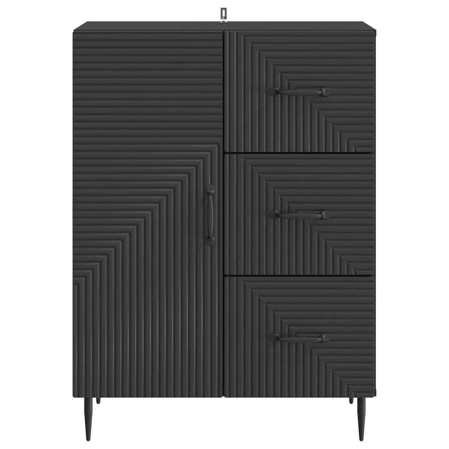 vidaXL Sideboard with Drawer Black 66 x 34.5 x 89.5 cm Engineered Wood