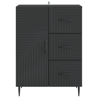 vidaXL Sideboard with Drawer Black 66 x 34.5 x 89.5 cm Engineered Wood