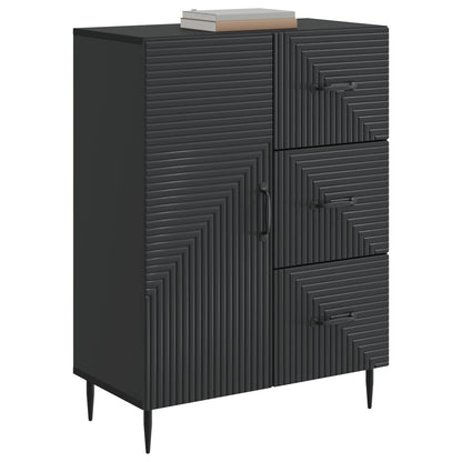 vidaXL Sideboard with Drawer Black 66 x 34.5 x 89.5 cm Engineered Wood