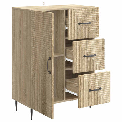 vidaXL Sideboard Sonoma Oak 66 x 34.5 x 89.5 cm Engineered Wood