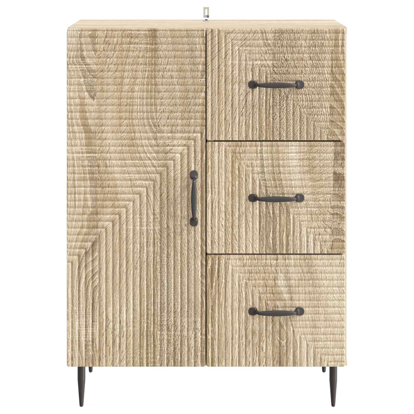 vidaXL Sideboard Sonoma Oak 66 x 34.5 x 89.5 cm Engineered Wood