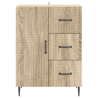 vidaXL Sideboard Sonoma Oak 66 x 34.5 x 89.5 cm Engineered Wood
