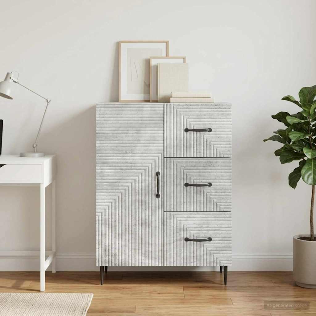 vidaXL Sideboard Concrete Grey 66 x 34.5 x 89.5 cm Engineered Wood
