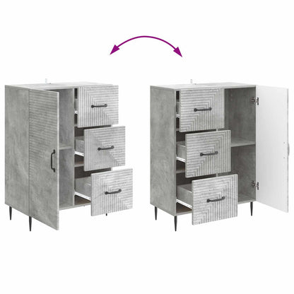 vidaXL Sideboard Concrete Grey 66 x 34.5 x 89.5 cm Engineered Wood