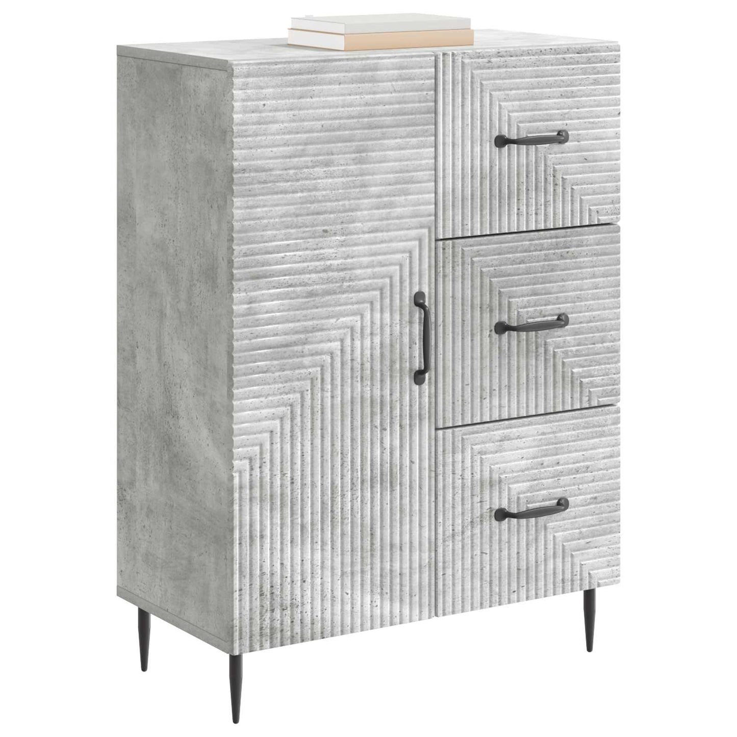vidaXL Sideboard Concrete Grey 66 x 34.5 x 89.5 cm Engineered Wood