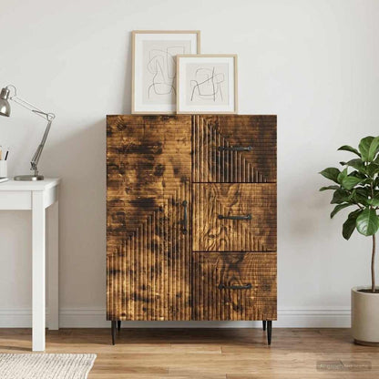 vidaXL Sideboard Smoked Oak 66 x 34.5 x 89.5 cm Engineered Wood