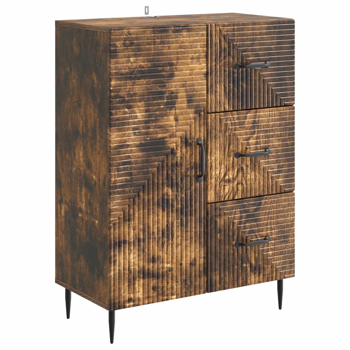 vidaXL Sideboard Smoked Oak 66 x 34.5 x 89.5 cm Engineered Wood