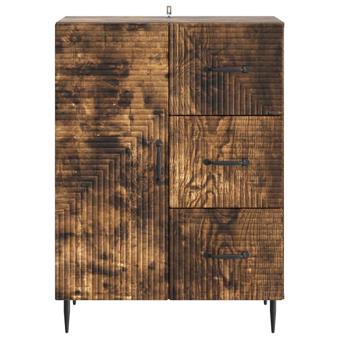 vidaXL Sideboard Smoked Oak 66 x 34.5 x 89.5 cm Engineered Wood