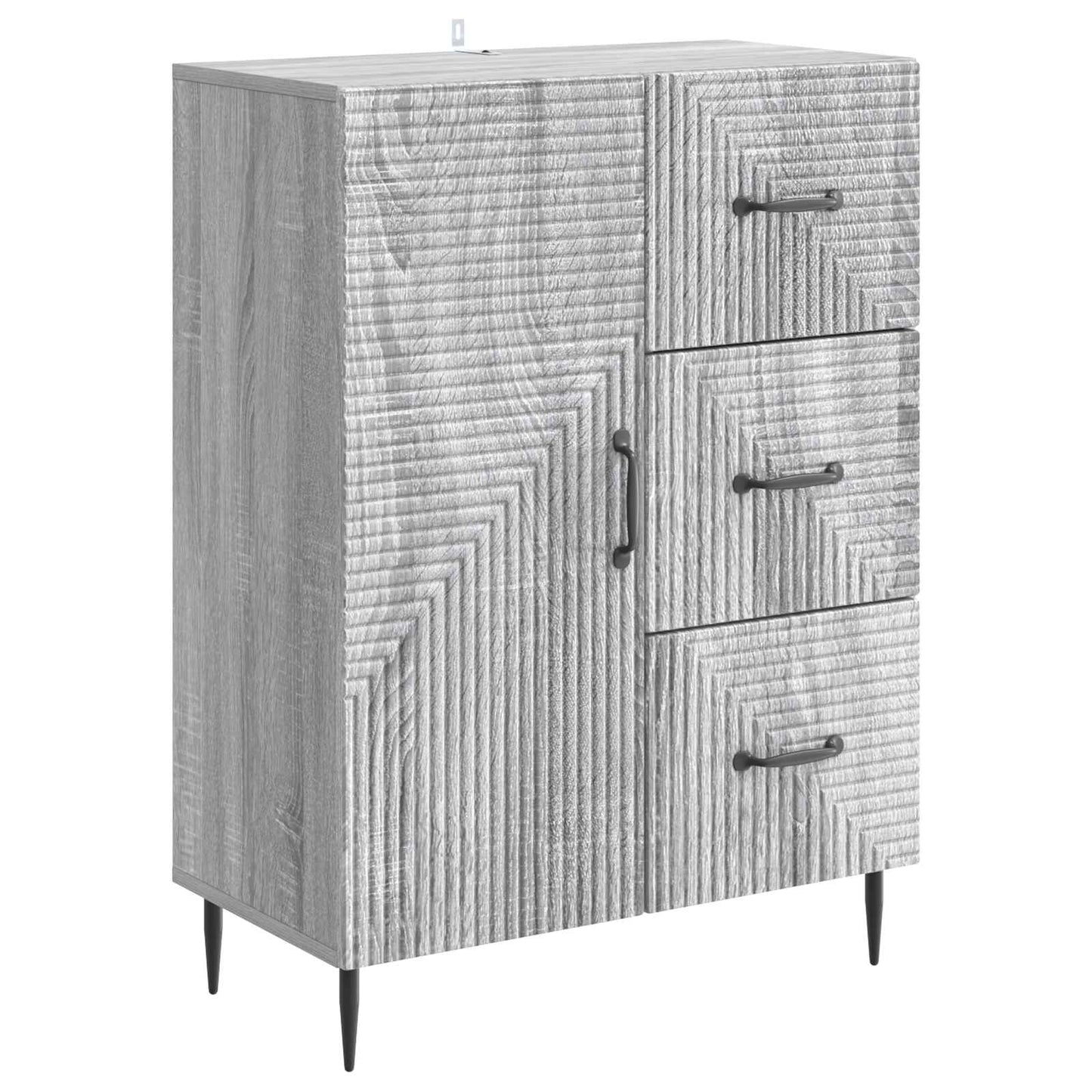 vidaXL Sideboard Grey Sonoma 66 x 34.5 x 89.5 cm Engineered Wood