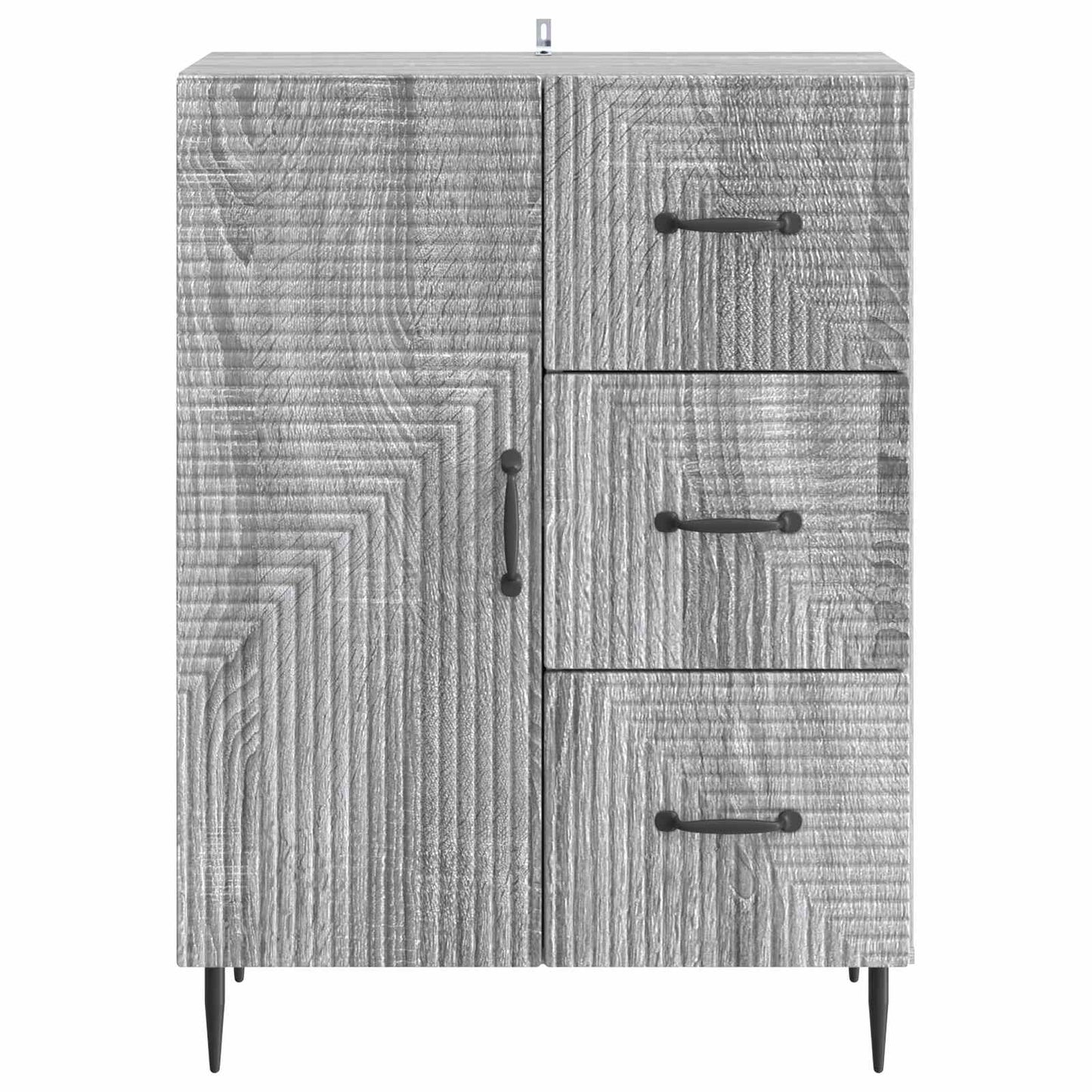 vidaXL Sideboard Grey Sonoma 66 x 34.5 x 89.5 cm Engineered Wood
