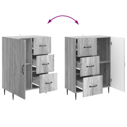 vidaXL Sideboard Grey Sonoma 66 x 34.5 x 89.5 cm Engineered Wood