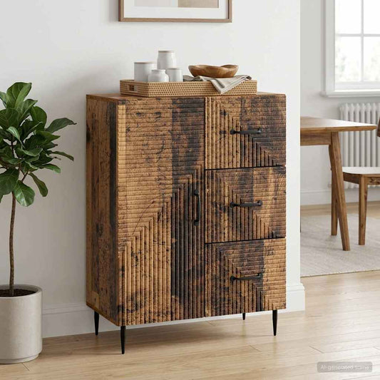 vidaXL Sideboard Old Wood 66 x 34.5 x 89.5 cm Engineered Wood