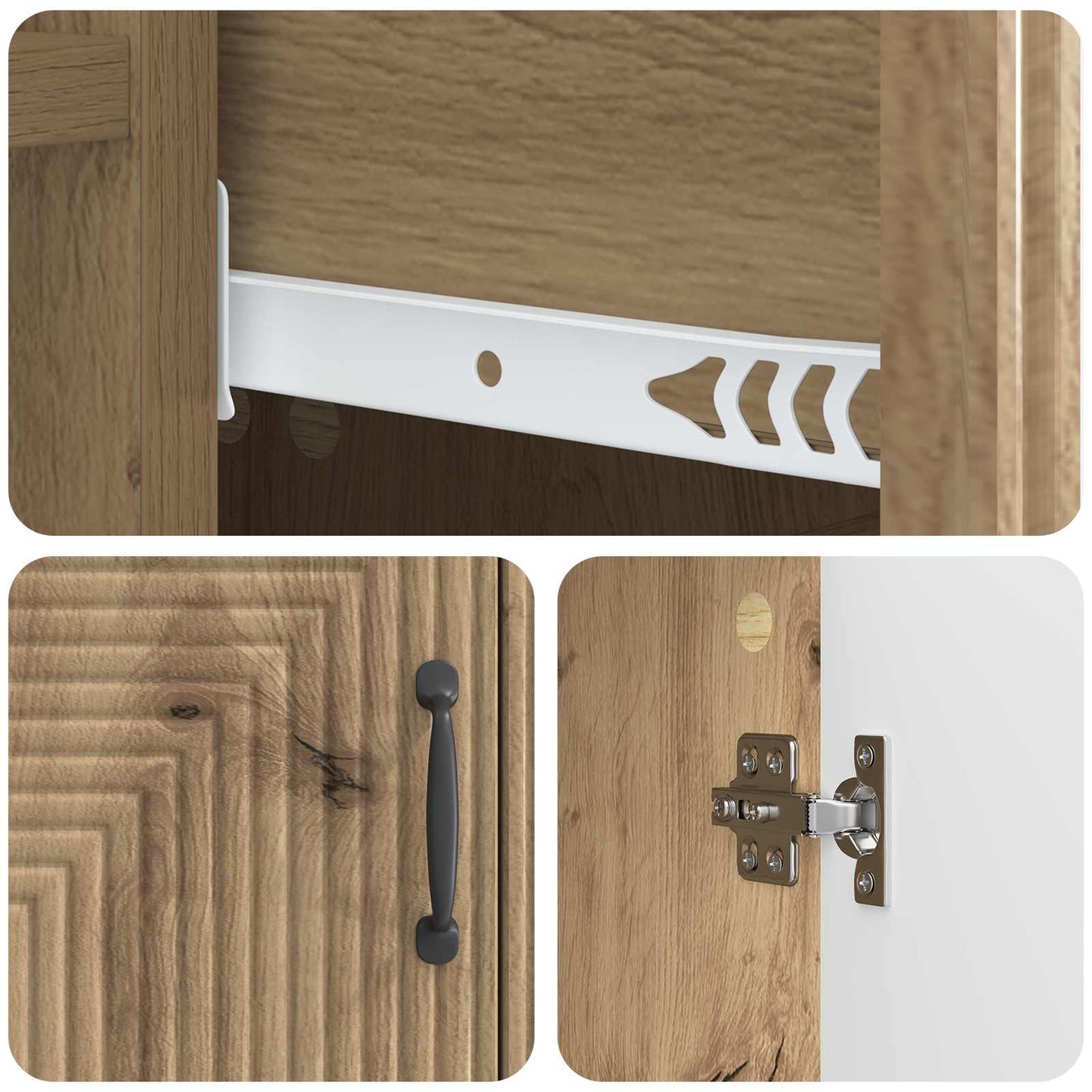 vidaXL Sideboard Artisan Oak 66 x 34.5 x 89.5 cm Engineered Wood