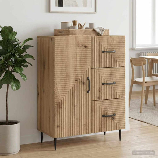 vidaXL Sideboard Artisan Oak 66 x 34.5 x 89.5 cm Engineered Wood