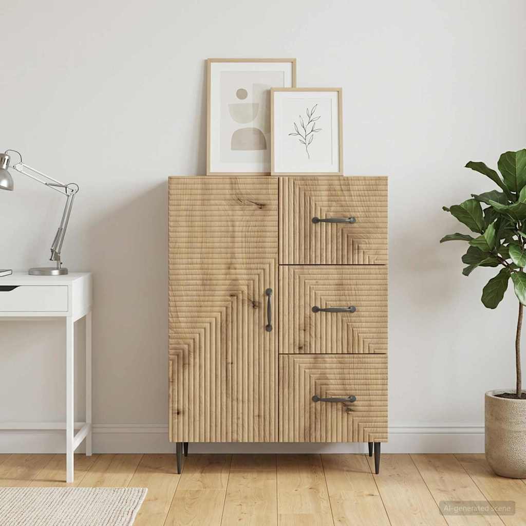 vidaXL Sideboard Artisan Oak 66 x 34.5 x 89.5 cm Engineered Wood