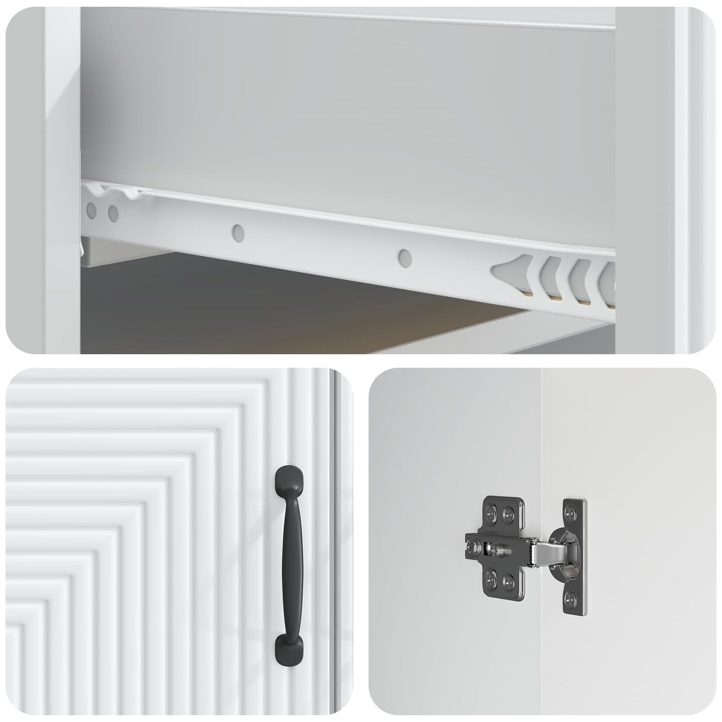 vidaXL Sideboard White 66 x 34.5 x 89.5 cm Engineered Wood