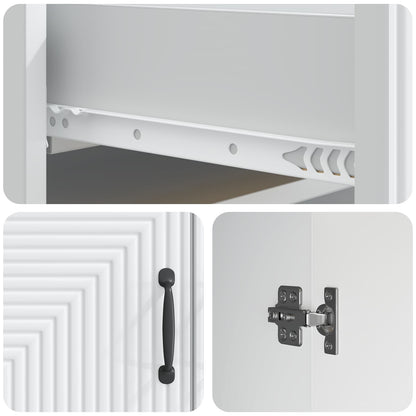 vidaXL Sideboard White 66 x 34.5 x 89.5 cm Engineered Wood