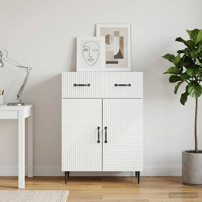 vidaXL Sideboard with Drawer White 66 x 34.5 x 89.5 cm Engineered Wood