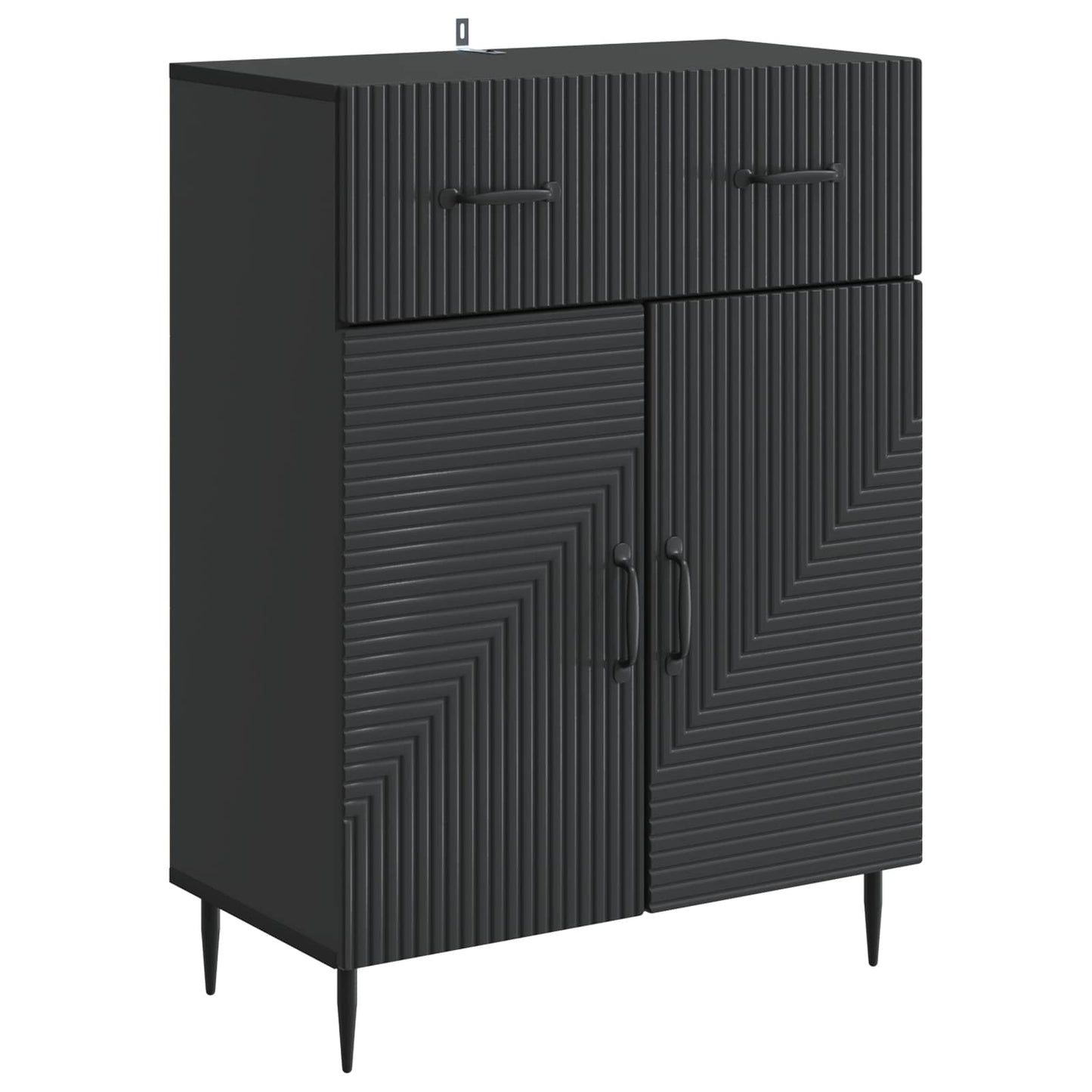vidaXL Sideboard with Drawer Black 66 x 34.5 x 89.5 cm Engineered Wood