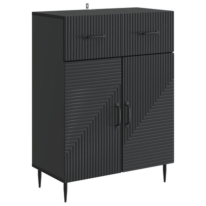 vidaXL Sideboard with Drawer Black 66 x 34.5 x 89.5 cm Engineered Wood
