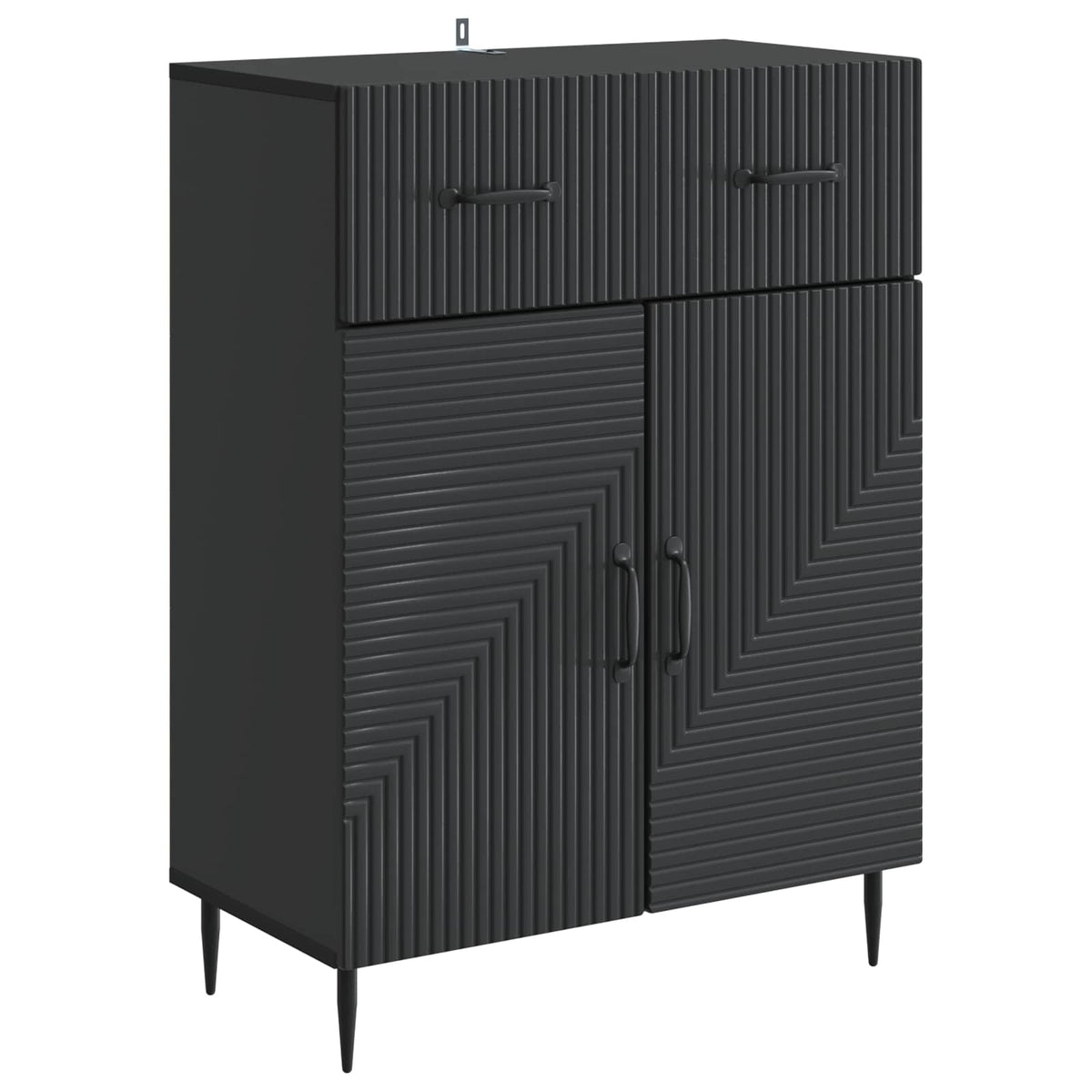 vidaXL Sideboard Black 66 x 34.5 x 89.5 cm Engineered Wood